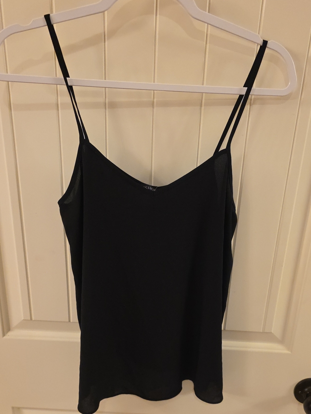 Topshop Black Double Spaghetti Strap Cami